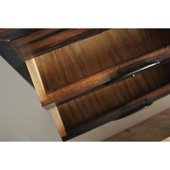 無垢黒柿の小箪笥/小引出　X122 引き出しの断面を見てください　かなり厚めの材を贅沢に使用