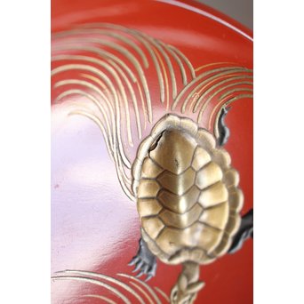 霊亀高蒔絵 五つ組盃　Q052 