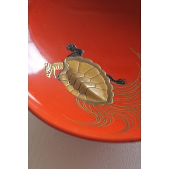 霊亀高蒔絵 五つ組盃　Q052 