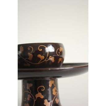 唐草蒔絵の天目台　Q053 