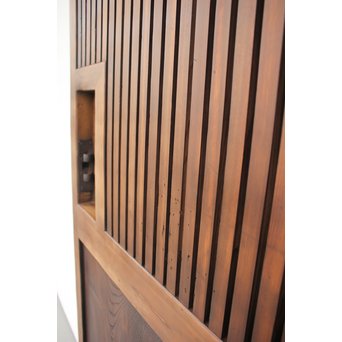 欅一枚板の上腰板蔵戸　W955 