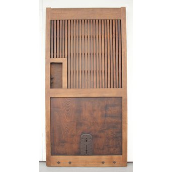 欅一枚板の上腰板蔵戸　W955