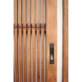 珍品 対の巾着金具格子蔵戸　W960Y 