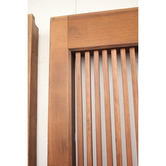 珍品 対の巾着金具格子蔵戸　W960Y 