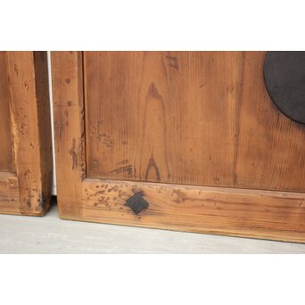 珍品 対の巾着金具格子蔵戸　W960Y 