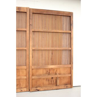 珍品 対の巾着金具格子蔵戸　W960Y 