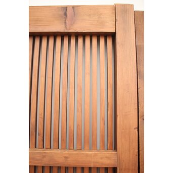 珍品 対の巾着金具格子蔵戸　W960Y 