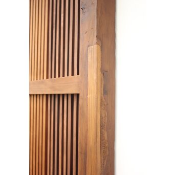 珍品 対の巾着金具格子蔵戸　W960Y 