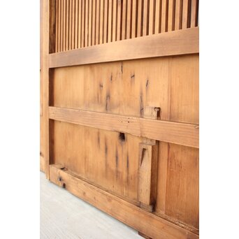 珍品 対の巾着金具格子蔵戸　W960Y 