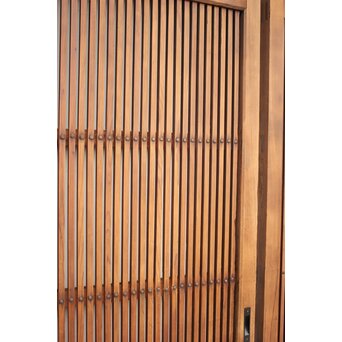 珍品 対の巾着金具格子蔵戸　W960Y 