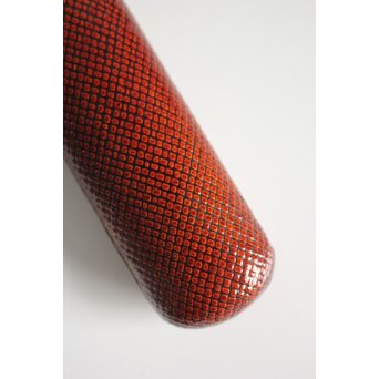 池田泰真 金唐革製 煙草入 泰真蒔絵筒/彫金四君子緒締/神仏目貫　Q056 