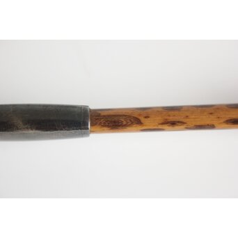 池田泰真 金唐革製 煙草入 泰真蒔絵筒/彫金四君子緒締/神仏目貫　Q056 