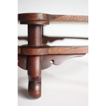 指物師 伊藤小平 楕円式木象嵌卓　X124 