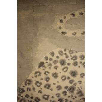 まくり一対 虎と彪 水墨画　Z095 