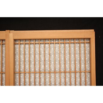 麻模様障子 白木書院 4枚1組　R2459 