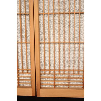 麻模様障子 白木書院 4枚1組　R2459 