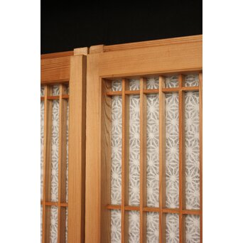 麻模様障子 白木書院 4枚1組　R2459 