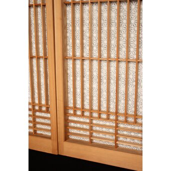 麻模様障子 白木書院 4枚1組　R2459 