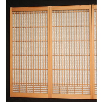 麻模様障子 白木書院 4枚1組　R2459 