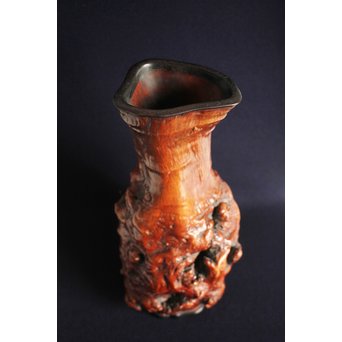 天然木瘤花器　X125 