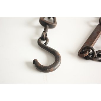 釜師 大国藤兵衛 銀象嵌板鎖/釜鎖　M124 