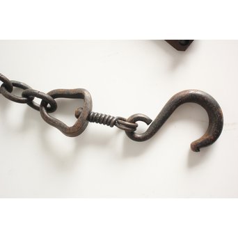 釜師 大国藤兵衛 銀象嵌板鎖/釜鎖　M124 