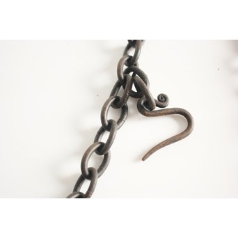 釜師 大国藤兵衛 銀象嵌板鎖/釜鎖　M124 