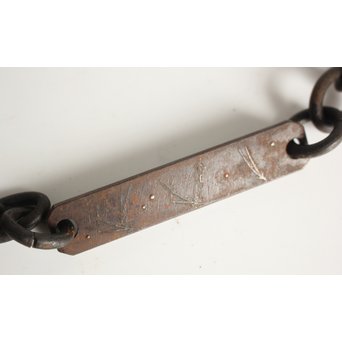 釜師 大国藤兵衛 銀象嵌板鎖/釜鎖　M124 