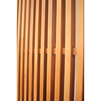 白木 中貫格子 ダイアガラス戸 4枚1組　L987 