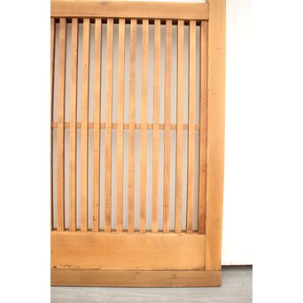 白木 中貫格子 ダイアガラス戸 4枚1組　L987 