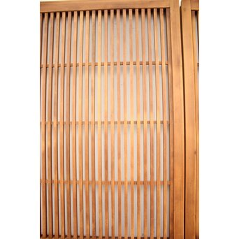 白木 中貫格子 ダイアガラス戸 4枚1組　L987 