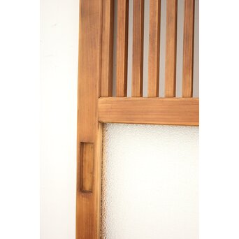 白木 中貫格子 ダイアガラス戸 4枚1組　L987 