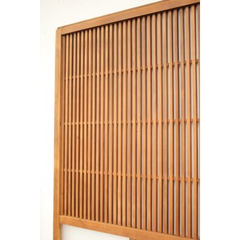 白木 中貫格子 ダイアガラス戸 4枚1組　L987 