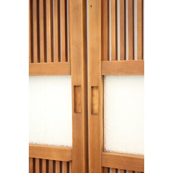 白木 中貫格子 ダイアガラス戸 4枚1組　L987 