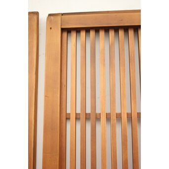 白木 中貫格子 ダイアガラス戸 4枚1組　L987 