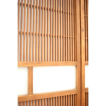 白木 中貫格子 ダイアガラス戸 4枚1組　L987 