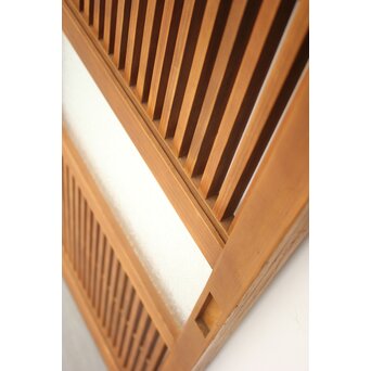 白木 中貫格子 ダイアガラス戸 4枚1組　L987 