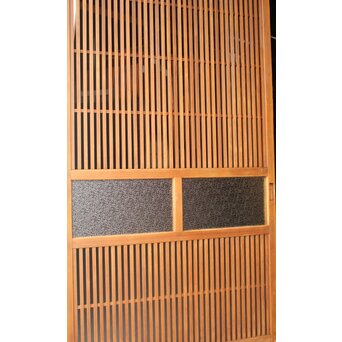 白木 中貫格子 ダイアガラス戸 4枚1組　L987 