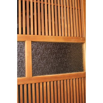 白木 中貫格子 ダイアガラス戸 4枚1組　L987 