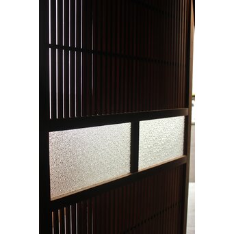 白木 中貫格子 ダイアガラス戸 4枚1組　L987 