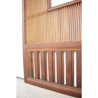 欅框 中貫ガラスの格子戸　L988 