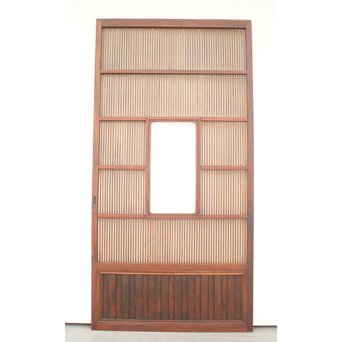 欅框 中貫ガラスの格子戸　L988 