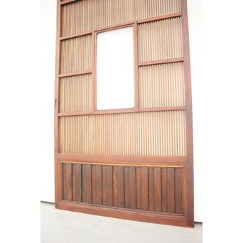 欅框 中貫ガラスの格子戸　L988 