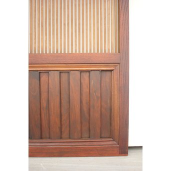 欅框 中貫ガラスの格子戸　L988 