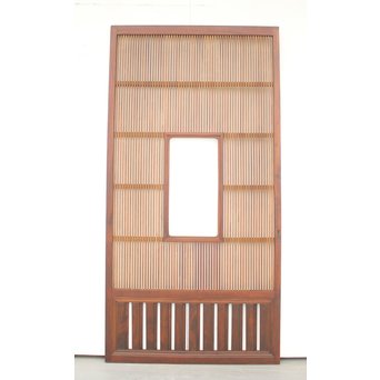 欅框 中貫ガラスの格子戸　L988