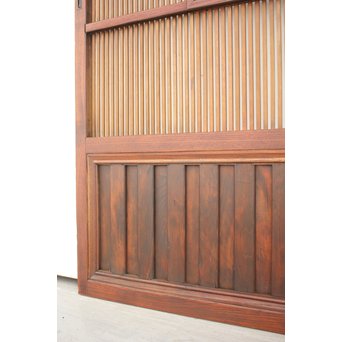 欅框 中貫ガラスの格子戸　L988 