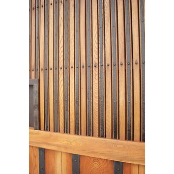 重厚鉄金具 総欅格子蔵戸　W964 