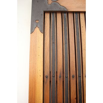 重厚鉄金具 総欅格子蔵戸　W964 