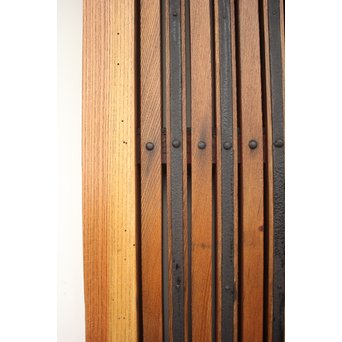 重厚鉄金具 総欅格子蔵戸　W964 