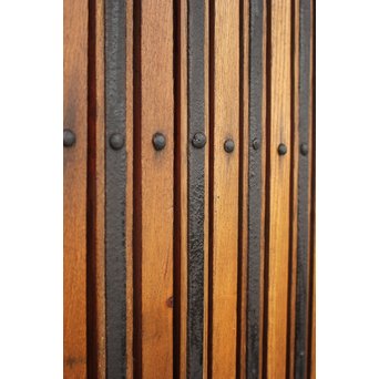 重厚鉄金具 総欅格子蔵戸　W964 